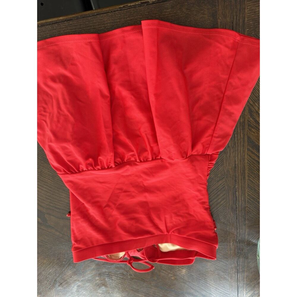 Travel Smith Brand Woman's Swimsuit Dress/ Skirt One Piece Red Sz 12 USA - Picture 5 of 6